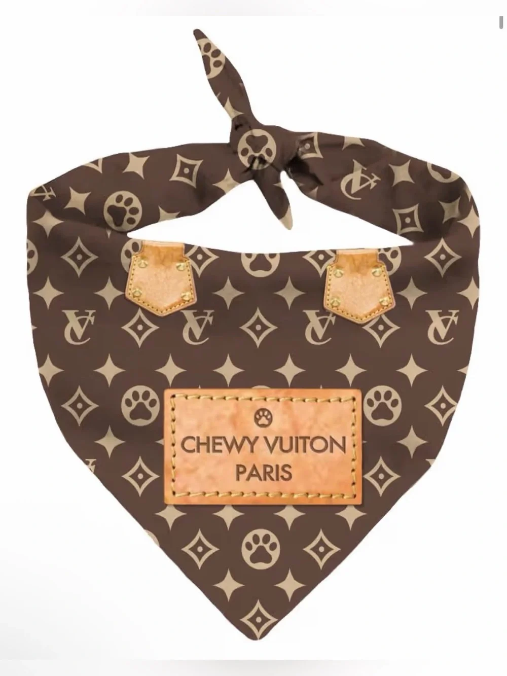 Chewy Vuiton Dog Bandana Designer Fashion Scarf Kerchief in Small & Large NWT